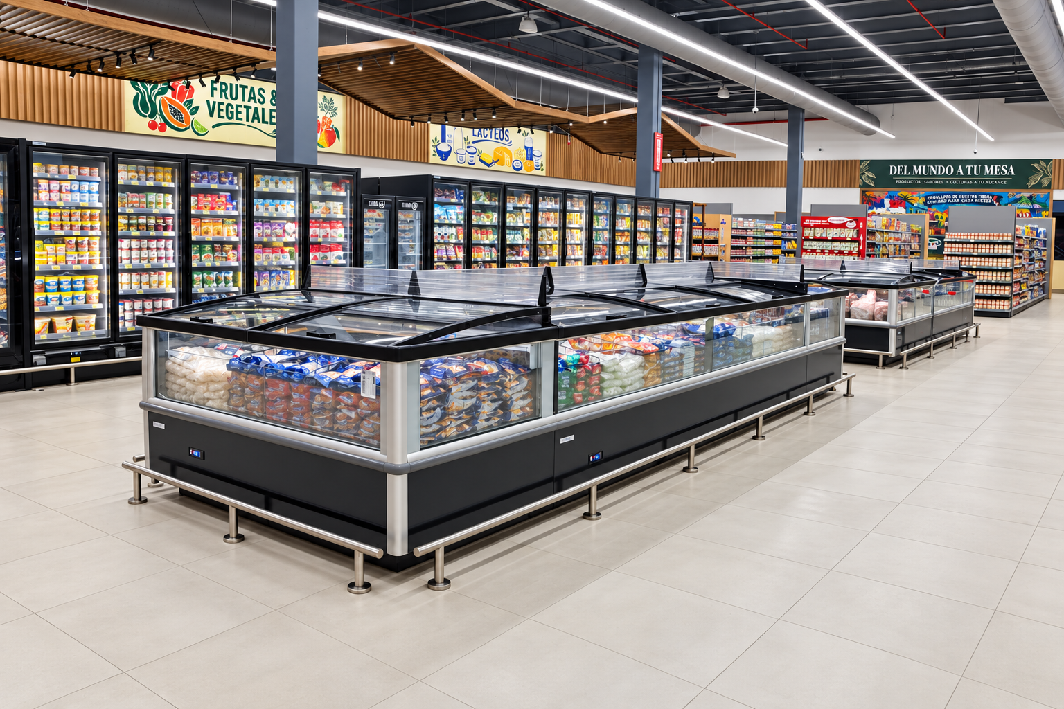 Interior de la nueva tienda Unidos Luperón