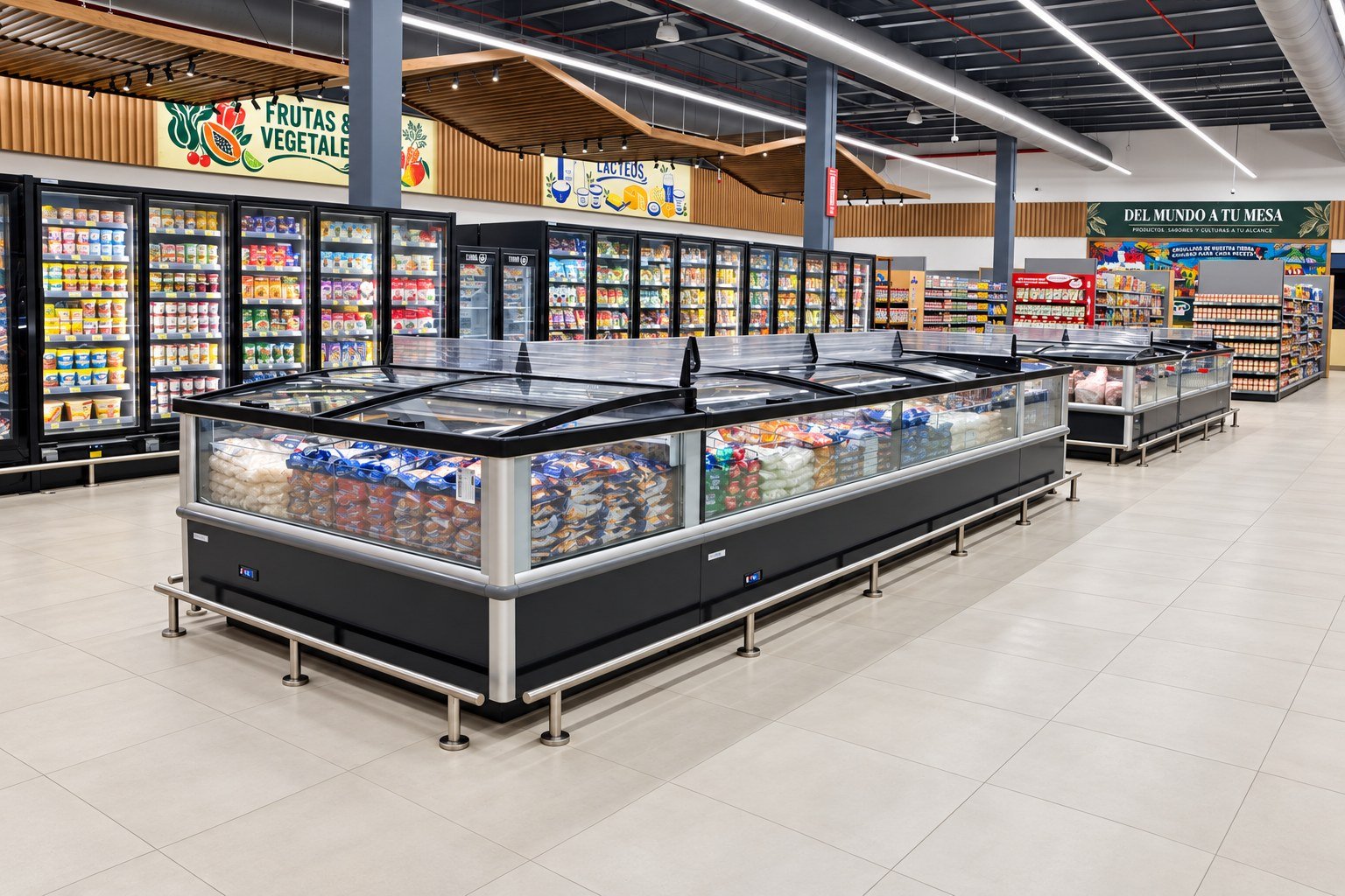 Expositores refrigerados de la tienda