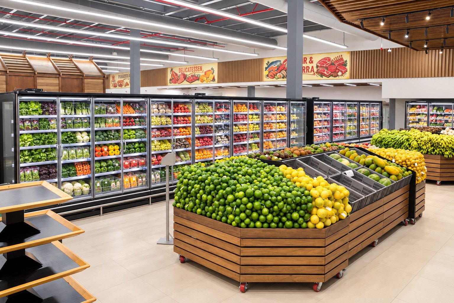Área de frutas y verduras frescas