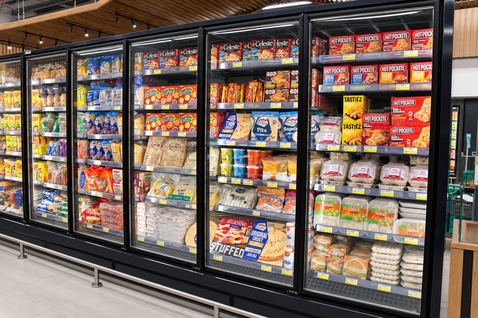 Vitrinas con productos refrigerados